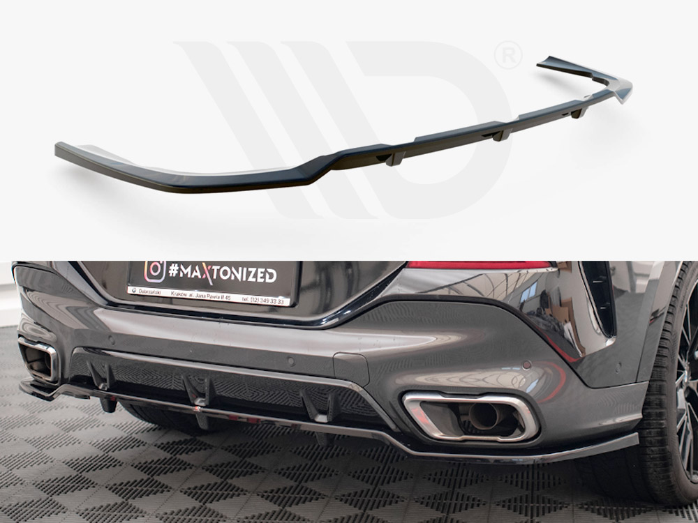 Central Rear Splitter (Vertical Bars) V.2 BMW X6 M-Pack G06 - 1 