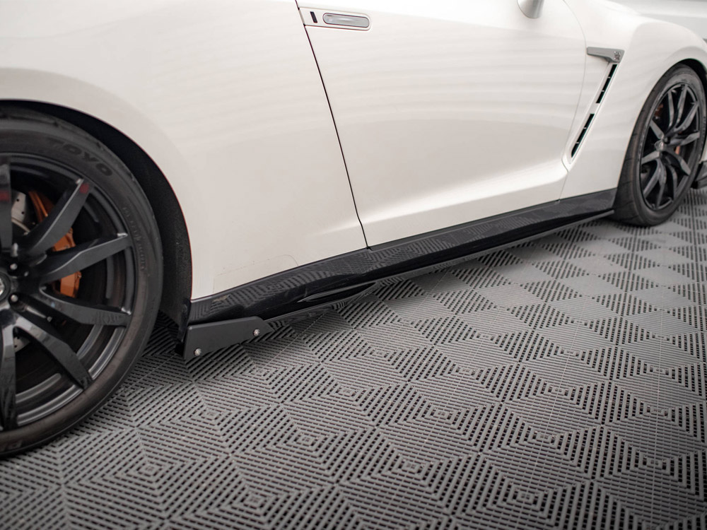 Side Skirts Diffusers + Flaps Nissan GTR R35 1st Facelift - 4 