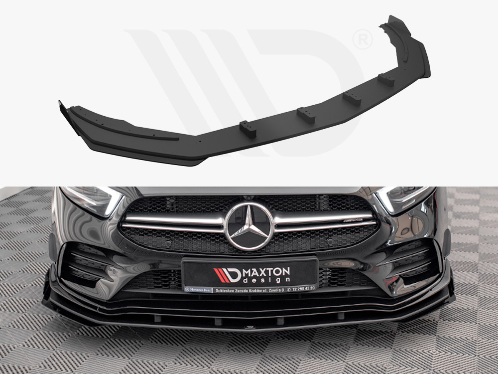 Street PRO Front Splitter + Flaps Mercedes A35 AMG / AMG-Line Aero Pack W177 - 1 