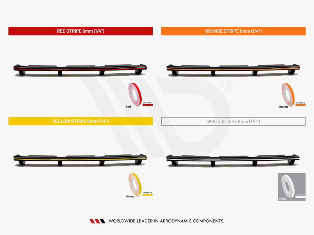 Central Rear Splitter V.1 (Vertical Bars) Mercedes A 35 AMG Sedan V177 - 6 