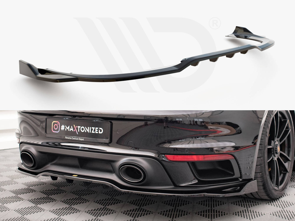 Central Rear Splitter (Vertical Bars) Porsche 911 Turbo S 992 - 1 