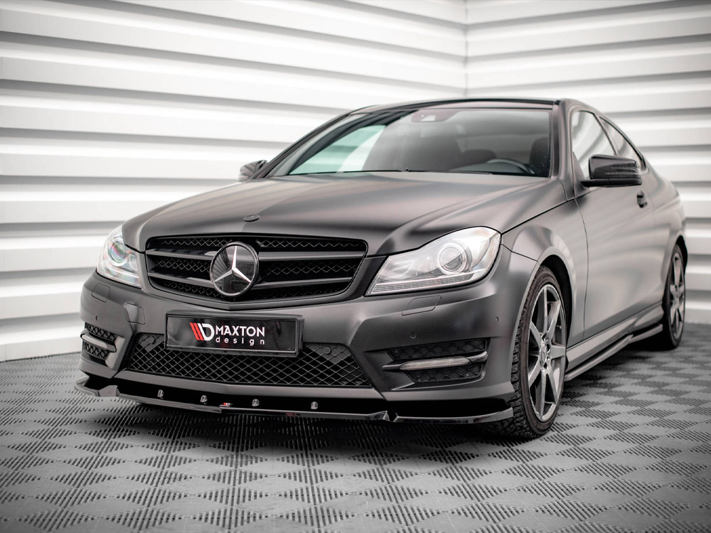 Front Splitter V.1 Mercedes-Benz C Coupe / Sedan / Estate AMG-Line C204 / W204 Facelift / S204 Facelift - 2 