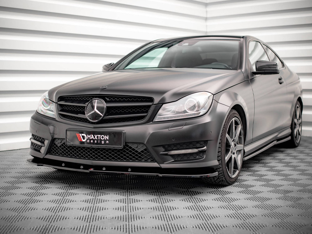 Front Splitter V.2 Mercedes-Benz C Coupe / Sedan / Estate AMG-Line C204 / W204 Facelift / S204 Facelift - 2 