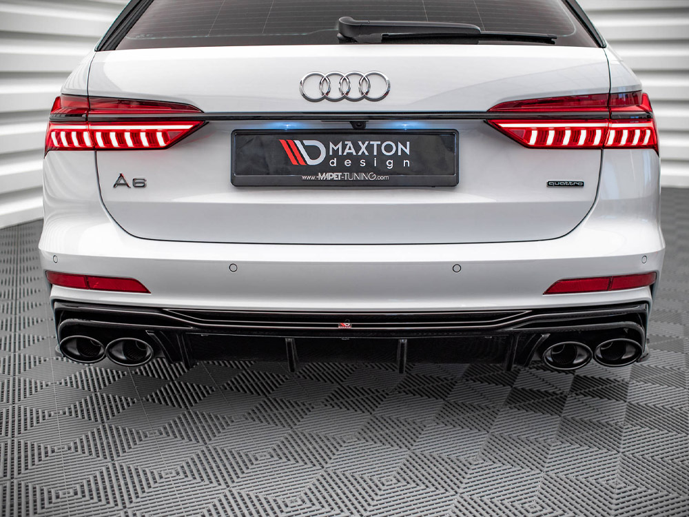 Rear Valance + Exhaust Ends Imitation Audi S6 / A6 S-Line C8 - 3 