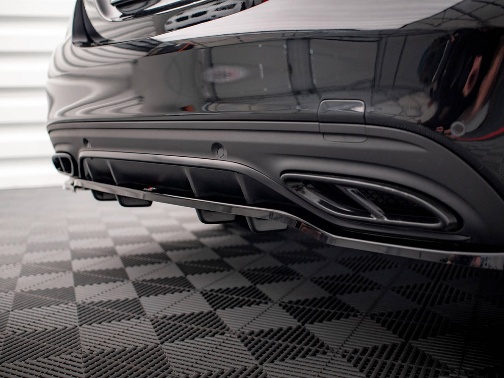 Rear Splitter (Vertical Bars) Mercedes C AMG Line W205 Facelift - 5 