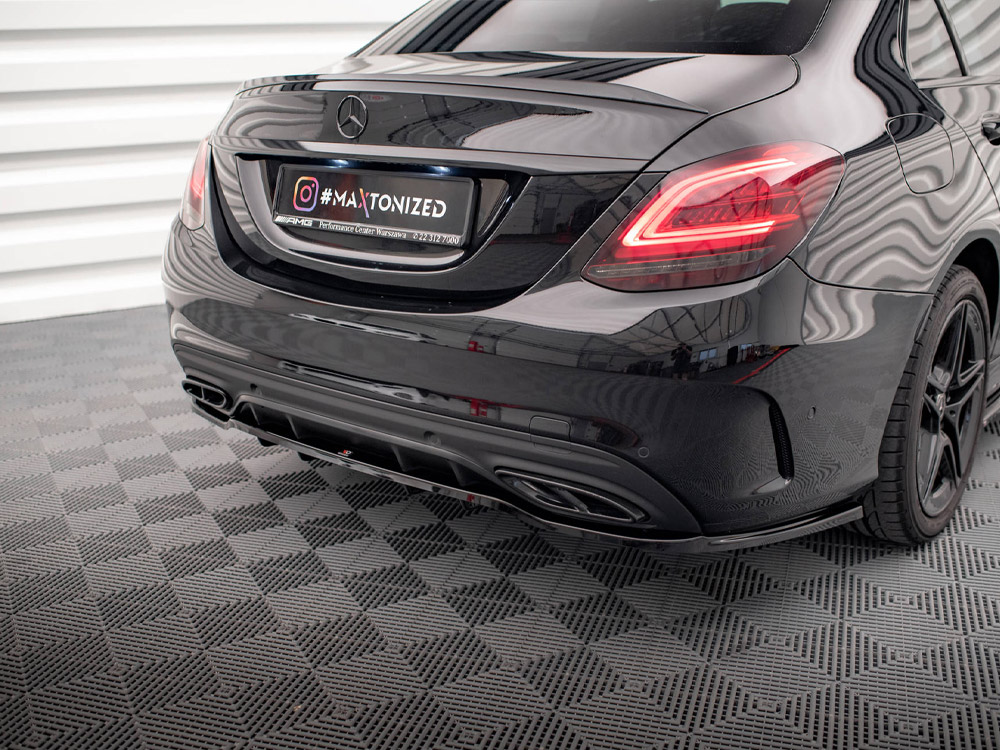 Rear Splitter (Vertical Bars) Mercedes C AMG Line W205 Facelift - 4 