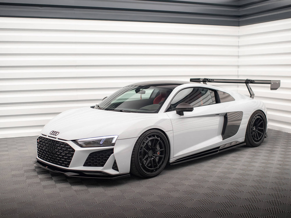 Side Skirts Diffusers V.2 Audi R8 Mk2 Facelift - Carbon Look - 2 