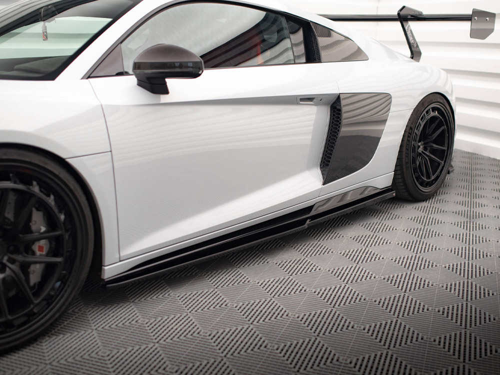 Side Skirts Diffusers V.2 Audi R8 Mk2 Facelift - Carbon Look - 3 