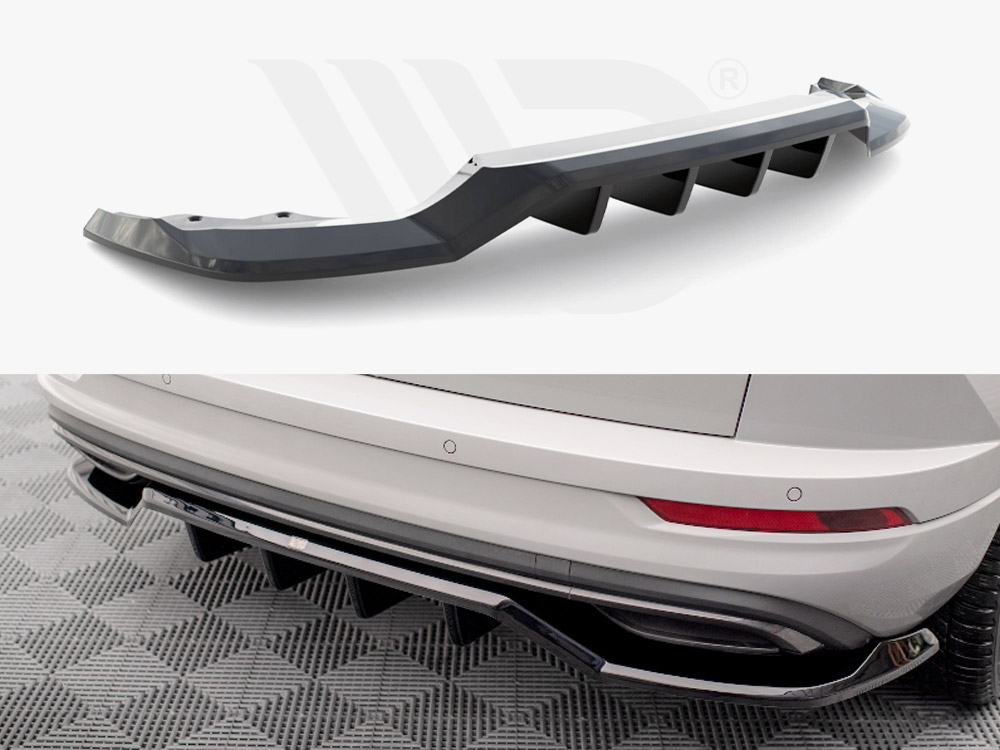 Central Rear Splitter (Vertical Bars) Skoda Karoq Sportline Mk1 Facelift - 1 