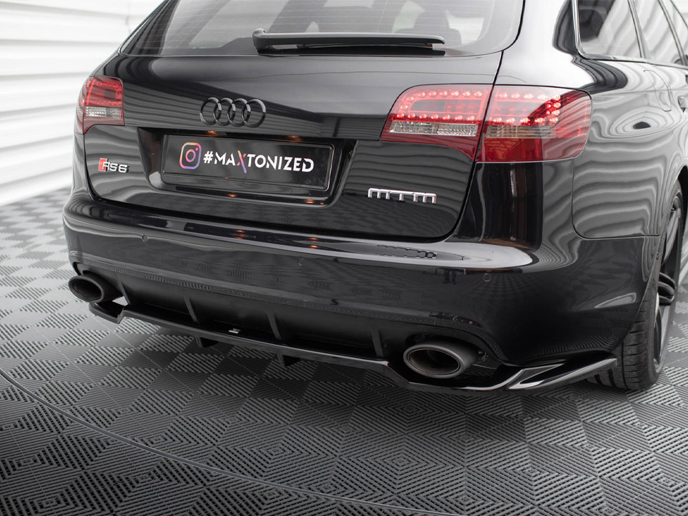 Central Rear Splitter (Vertical Bars) Audi RS6 Avant C6 - 3 