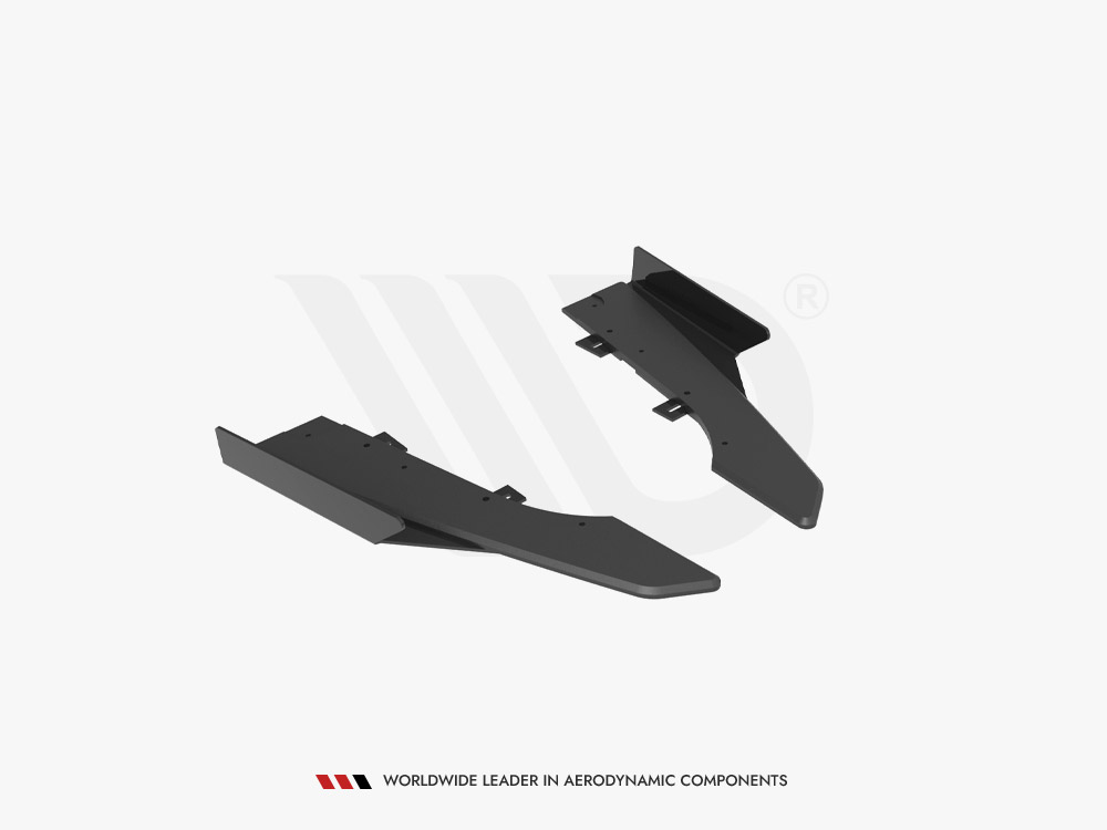 Street Pro Rear Side Splitters + Flaps Audi RS6 Avant C6 - 5 