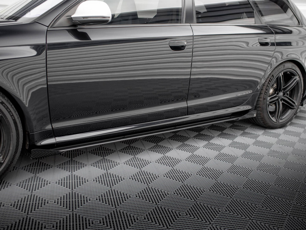 Street PRO Side Skirts Diffusers + Flaps Audi RS6 Avant C6 - 3 