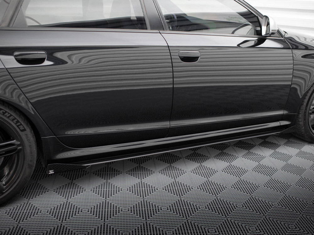 Street PRO Side Skirts Diffusers + Flaps Audi RS6 Avant C6 - 4 