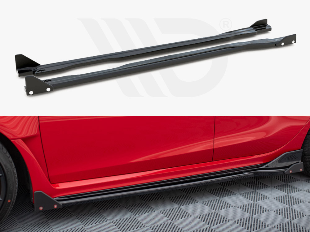 Side Skirts Diffusers V.1 + Flaps Honda Civic Type-R Mk 11 - 1 