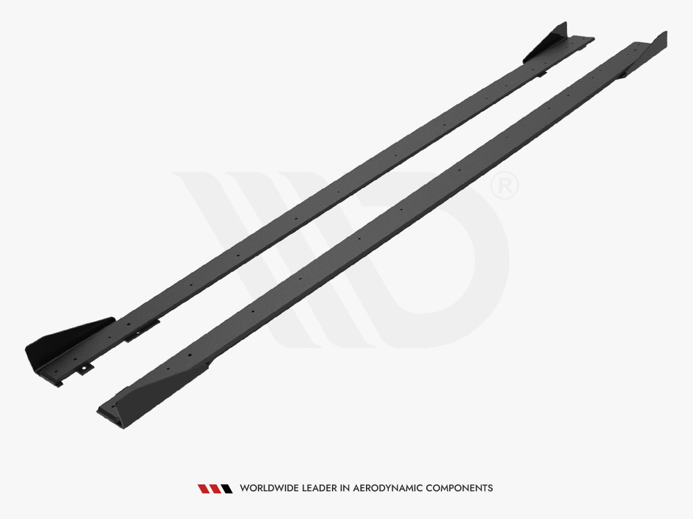 Street PRO Side Skirts Diffusers + Flaps Mercedes-AMG C63 Sedan / Estate W205 Facelift - 5 