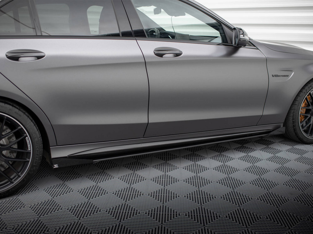 Street PRO Side Skirts Diffusers + Flaps Mercedes-AMG C63 Sedan / Estate W205 Facelift - 4 