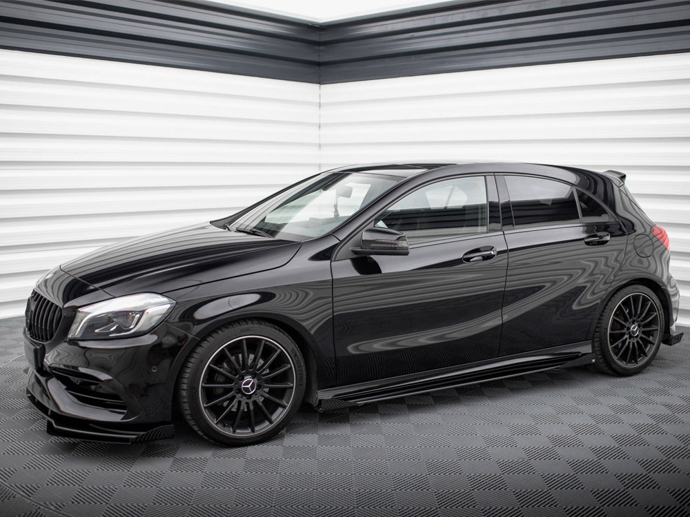 Street PRO Side Skirts Diffusers + Flaps Mercedes-Benz A AMG-Line W176 Facelift - 2 