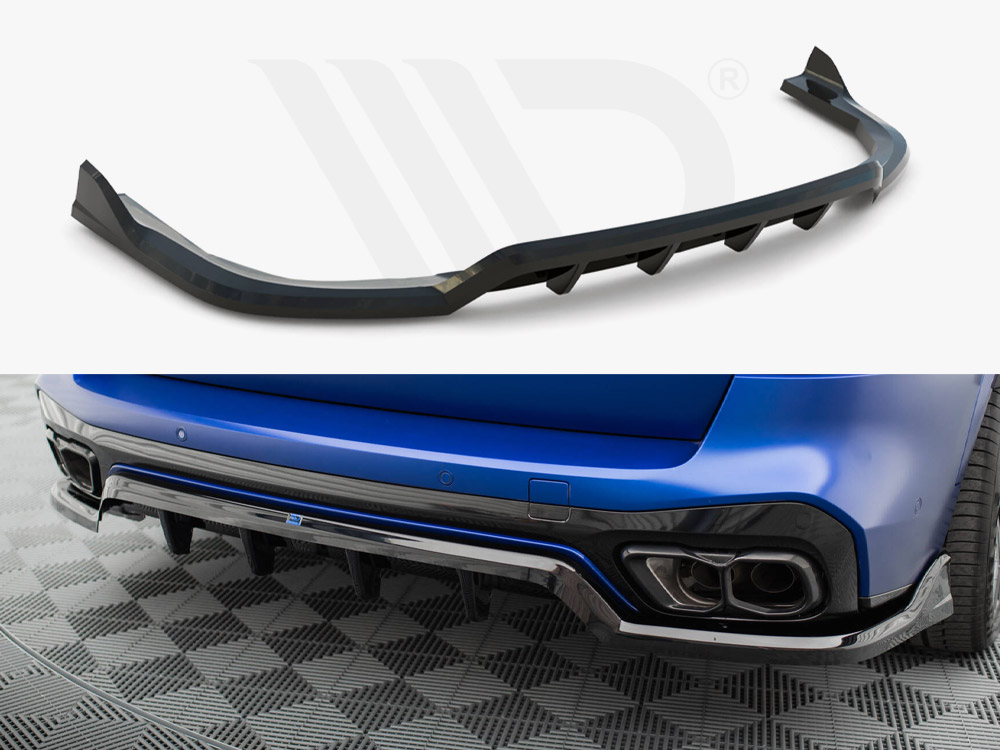 Central Rear Splitter (Vertical Bars) V.2 BMW X5 M-Pack G05 Facelift - 1 