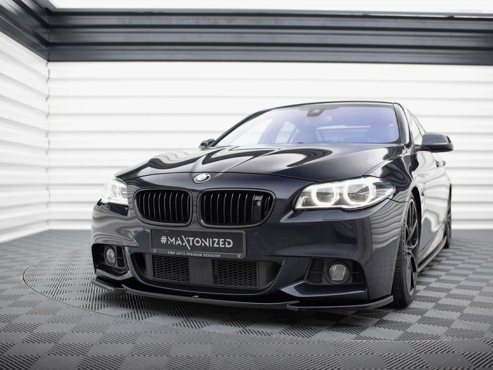 Front Splitter V.4 BMW 5 F10/F11 M-Sport - Textured - 2 