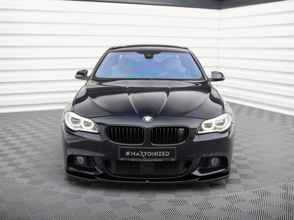 Front Splitter V.4 BMW 5 F10/F11 M-Sport - Textured - 3 