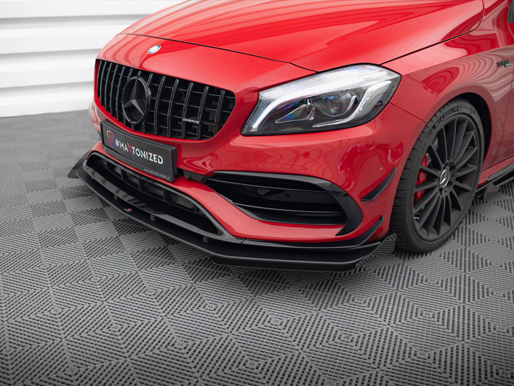 Street PRO Front Splitter + Flaps Mercedes-Benz A 45 AMG Aero W176 Facelift - 5 