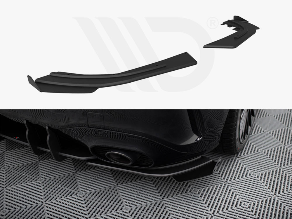 Street Pro Rear Side Splitters + Flaps Mercedes-AMG A35 Hatchback W177 - 1 