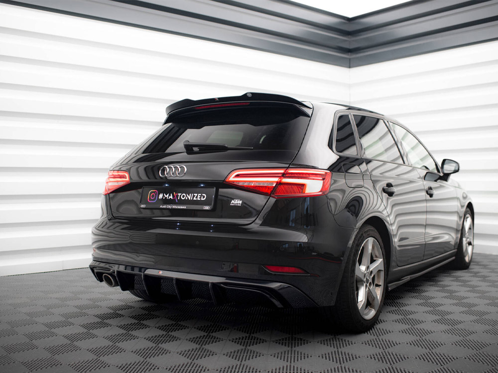 Rear Valance Audi A3 Sportback 8V Facelift (Version with one exhaust tip on single side) - 2 