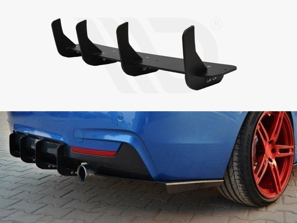 Rear Diffuser & Rear Side Splitters BMW 4 Coupe / Gran Coupe / Cabrio M-Pack F32 / F36 / F33 - 1 