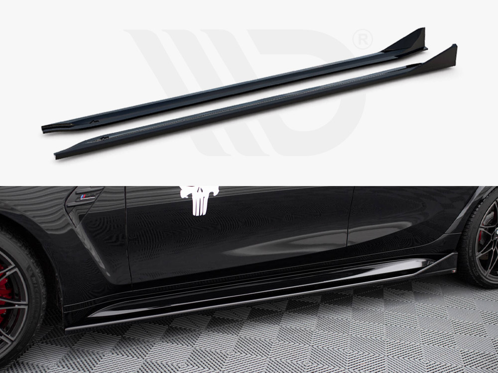 Side Skirts Diffusers V.3 CSL Look BMW M3 Sedan / Touring G80 / G81 - 1 