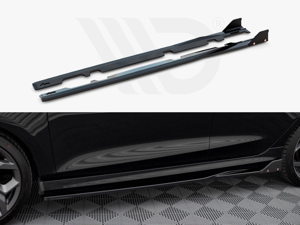 Side Skirts Diffusers V.2 + Flaps Ford Fiesta ST / ST-Line Mk8 - 1 