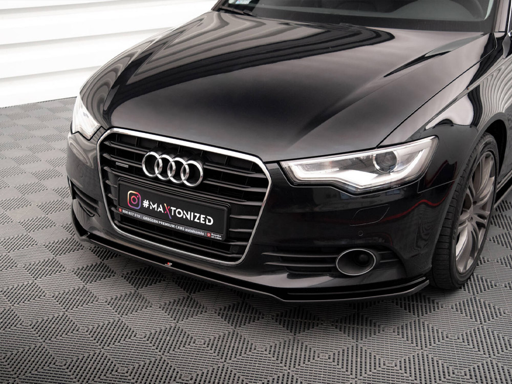 Front Splitter V.1 Audi A6 C7 - Textured - 3 