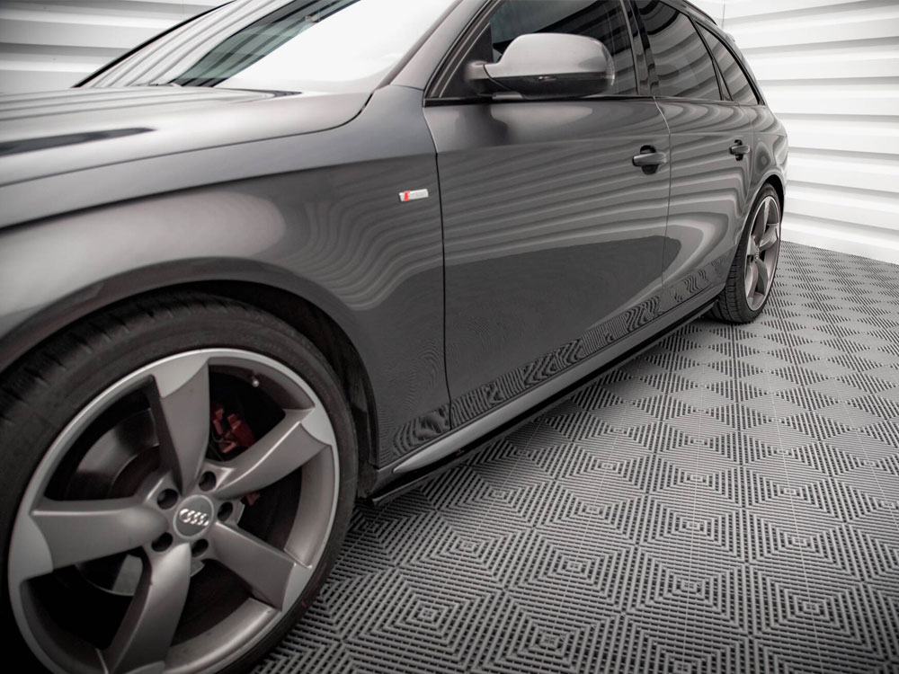 Side Skirts Diffusers V.2 Audi A4 / A4 S-Line / S4 B8  - 3 