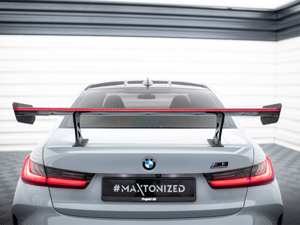 Carbon Spoiler With Internal Brackets Uprights + LED BMW M3 G80 / M340i G20 / 3 M-Pack G20 / 3 Standard G20 - 7 