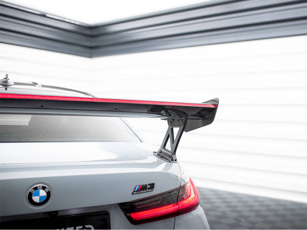 Carbon Spoiler With External Brackets Uprights + LED BMW M3 G80 / M340i G20 / 3 M-Pack G20 / 3 Standard G20 - 8 