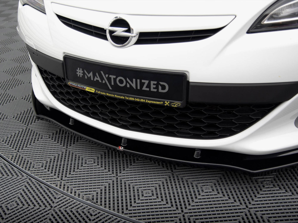 Front Splitter V.1 Opel Astra J OPC / VXR - Textured - 4 