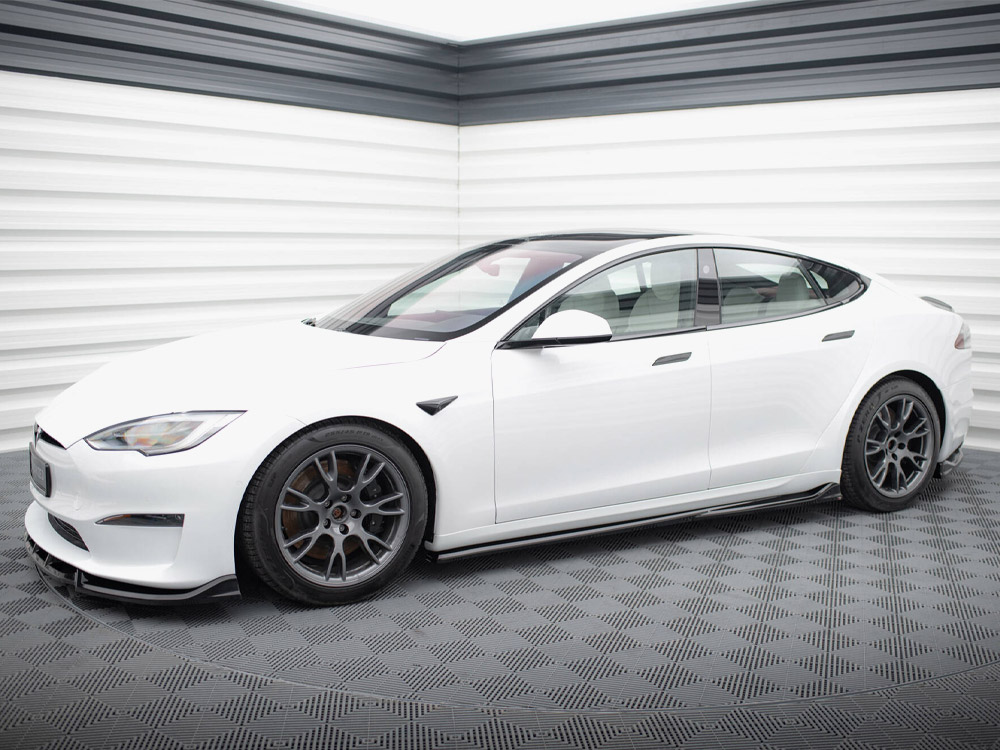 Side Skirts Diffusers V1 Tesla Model S Plaid Mk 1 Facelift Maxton Design Uk 