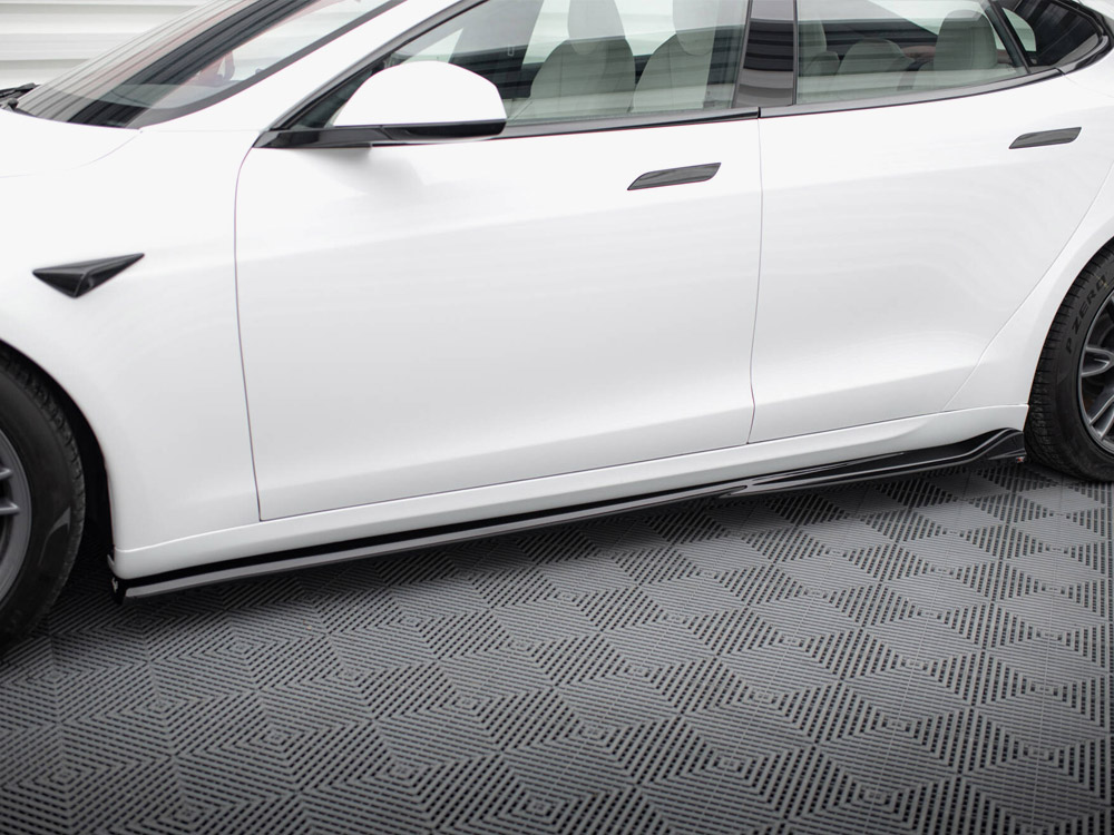 Side Skirts Diffusers V.1 Tesla Model S Plaid Mk1 Facelift - 3 