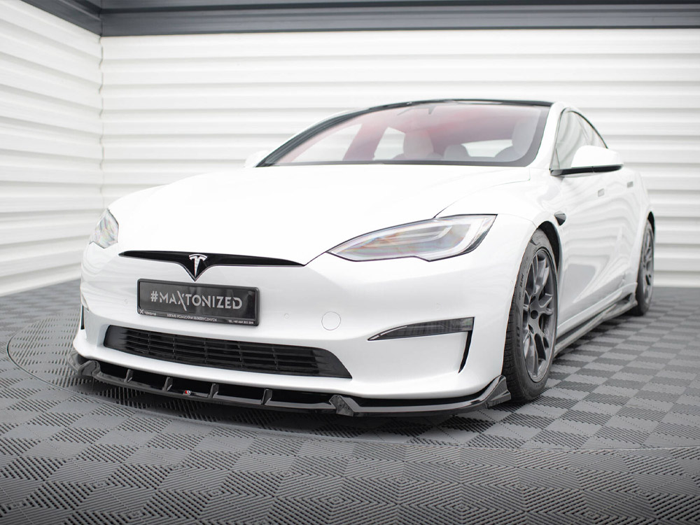 Front Splitter V.1 Tesla Model S Plaid Mk1 Facelift - 2 