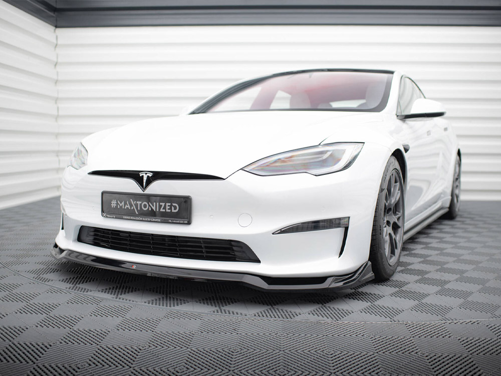 Front Splitter V.2 Tesla Model S Plaid Mk1 Facelift - 2 