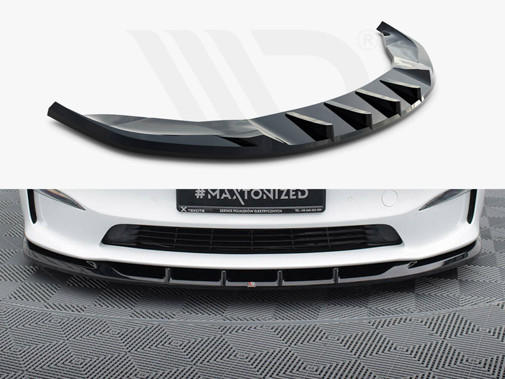 Front Splitter V.3 Tesla Model S Plaid Mk1 Facelift - 1 