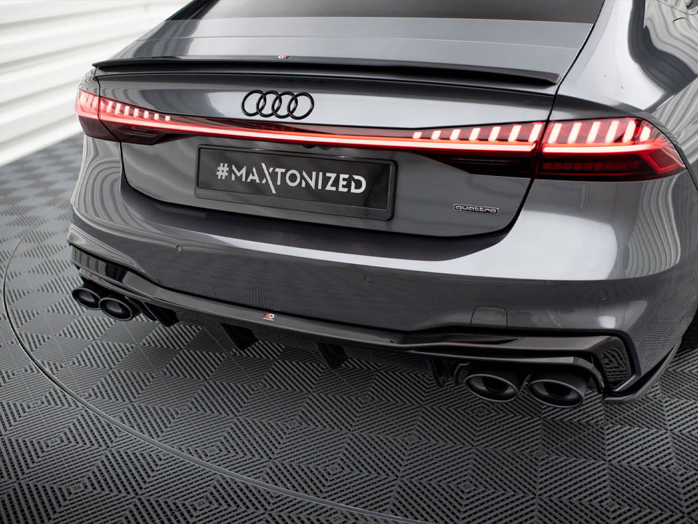 Rear Valance + Exhaust Ends Imitation Audi A7 S-Line C8 / S7 C8 / C8 Facelift / S7 Facelift - 3 