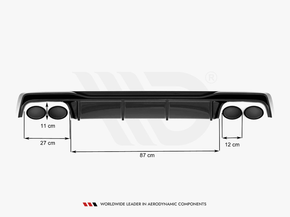 Rear Valance Audi S6 / A6 S-Line C8 - 6 