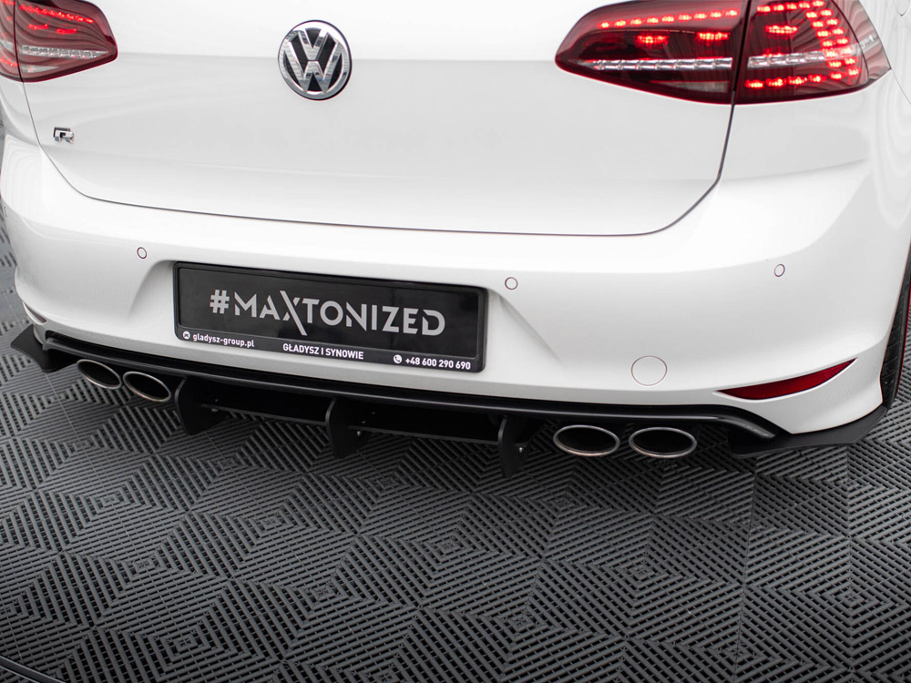 Rear Diffuser & Rear Side Splitters VW Golf R Mk7 Hatchback - 3 