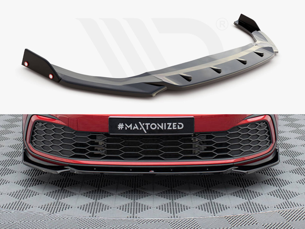 Front Splitter V.2 + Flaps Volkswagen Golf GTI / GTE / R-Line Mk 8 ...