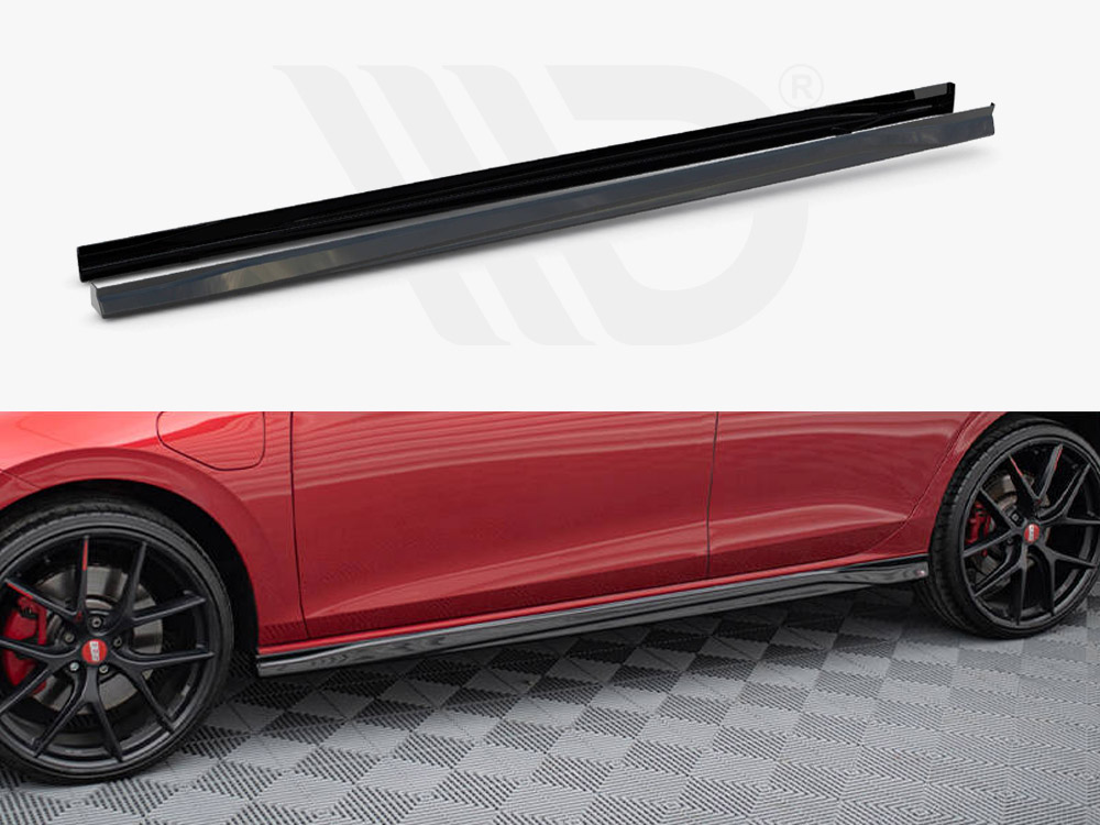 Side Skirts Diffusers V.3 Volkswagen Golf GTI / GTE / GTI Clubsport / R ...