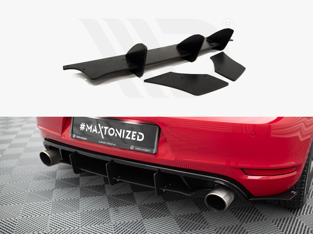 Rear Diffuser & Rear Side Splitters VW Golf Mk6 GTI / 35TH - 1 