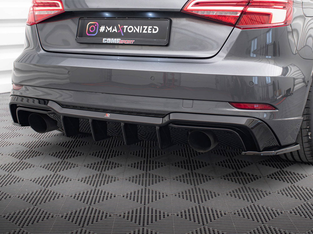 Rear Valance Audi A3 S-Line Sportback 8V Facelift (Version with single exhausts on both sides) - 3 