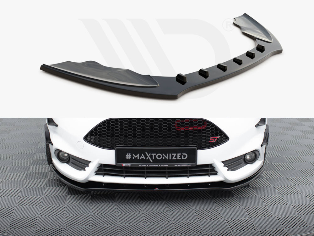 Front Splitter V.1 Ford Fiesta ST Mk7 FL - Carbon Look - 1 