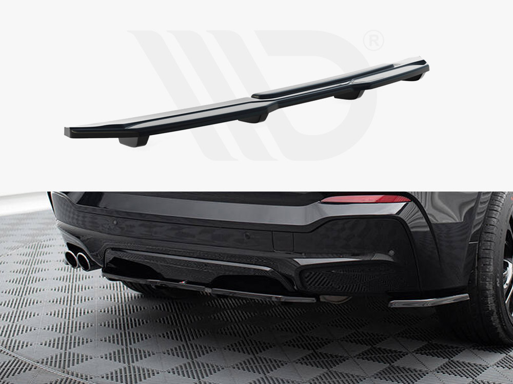 Central Rear Splitter (Vertical Bars) BMW X4 M-Pack - 1 