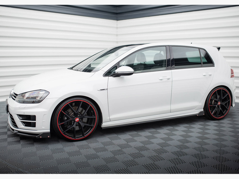 Side Skirts Diffusers V.3 + Flaps Volkswagen Golf R / R-Line Mk7 - 2 